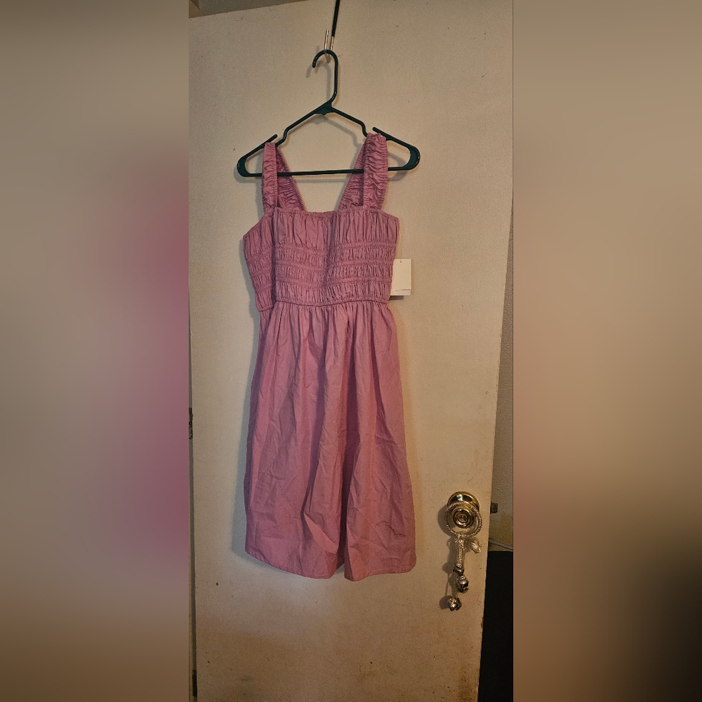 Nordstrom Purple Gathered Dress